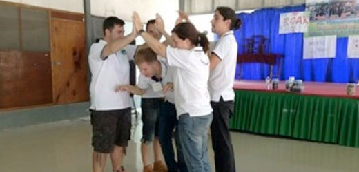 Teachers taking the TEFL hybrid course.