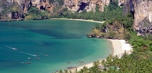 Beach at Phi Phi Islands in Thailand.